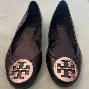 TORY BURCH MINNIE FLATS BLACK